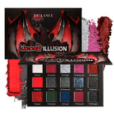 DE´LANCI Warcraft Illusion 15 Colors Red Black Eyeshadow