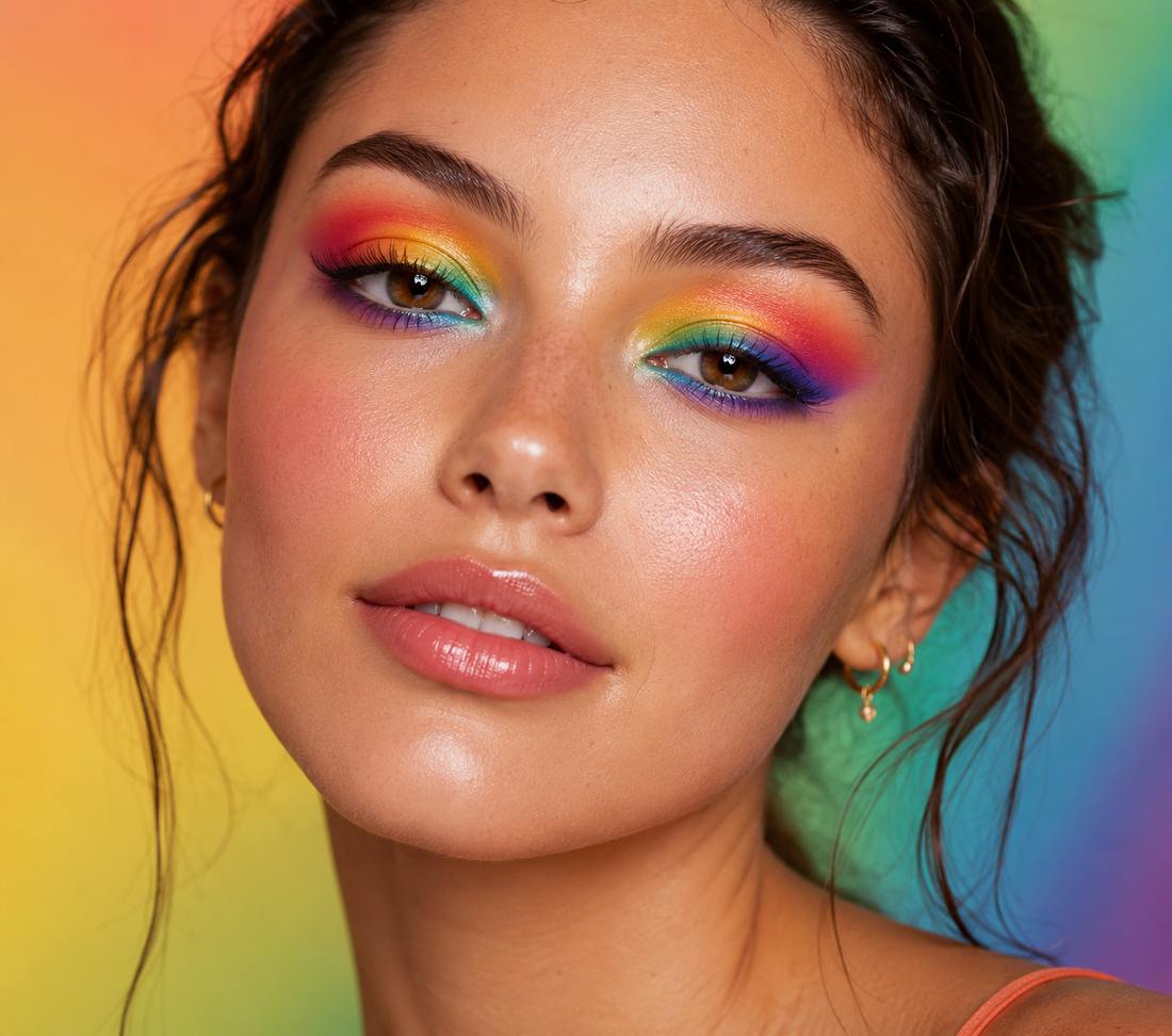 Pride Month Makeup Ideas: Rainbow Eyes, Colorful Lashes, and Glossy Lips