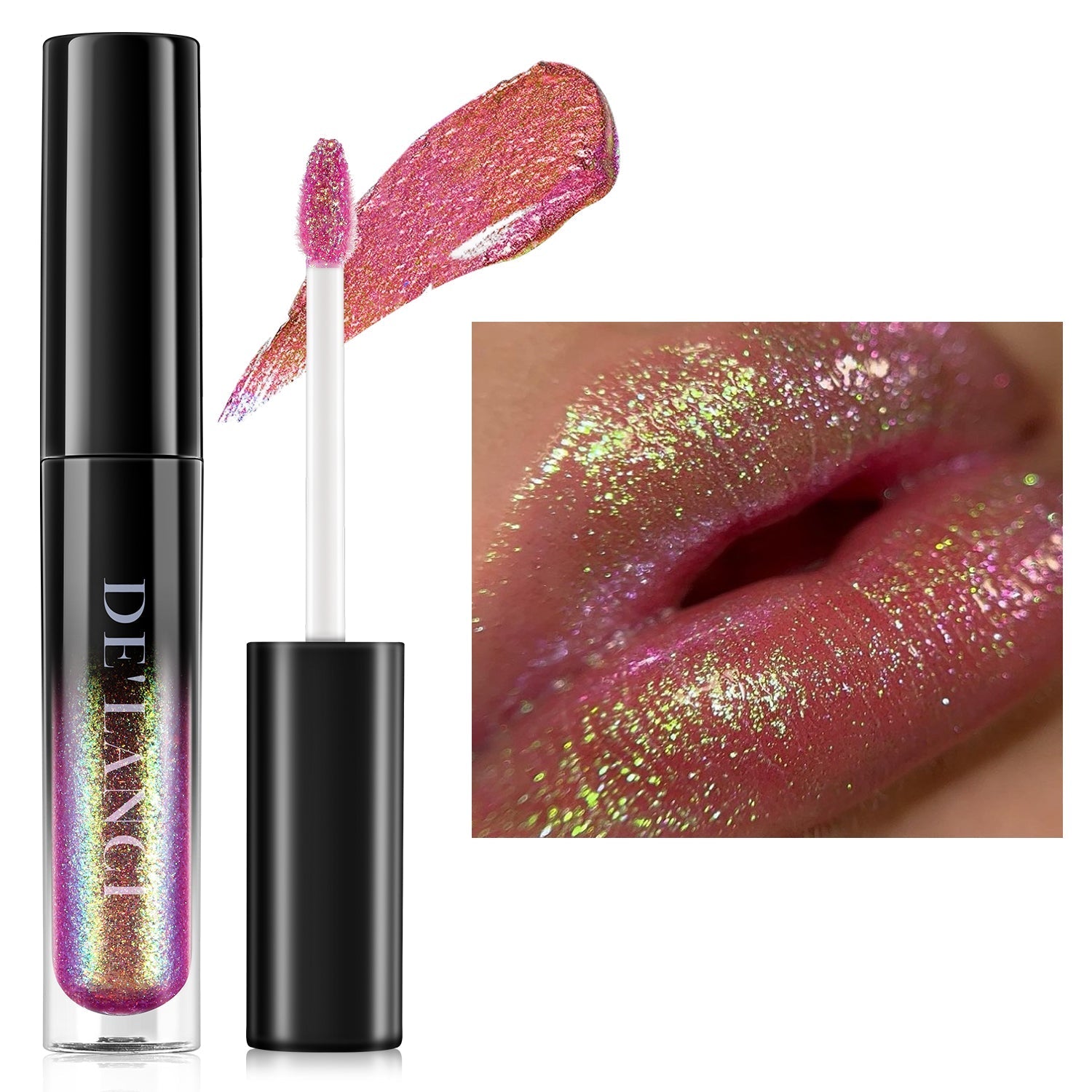 Chameleon LIP Gloss - 02 Golden Emerald Green-DE'LANCI