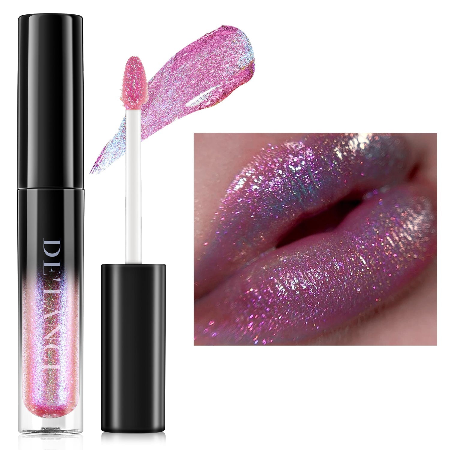 Chameleon Glitter Lip Gloss - 03 Dreamy Purple-DE'LANCI