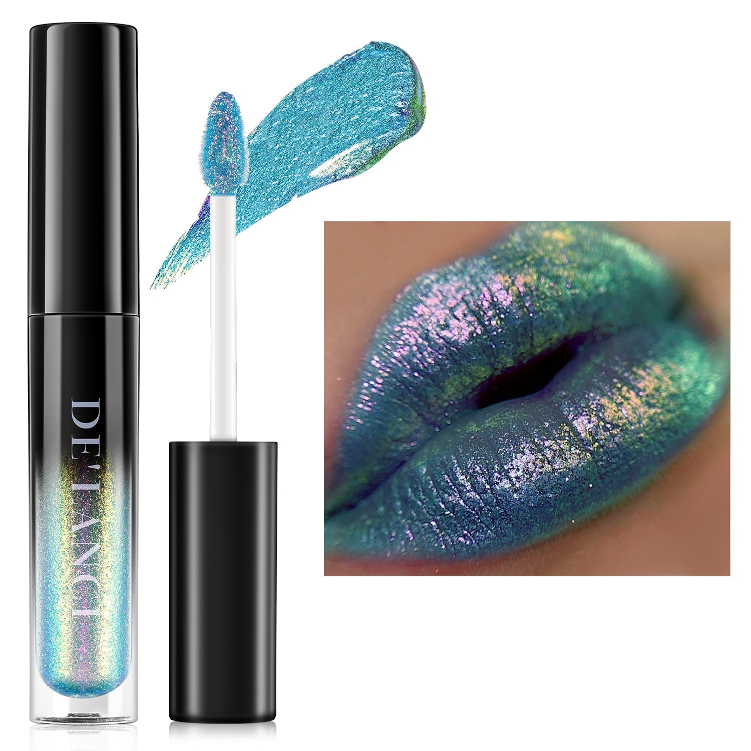 Chameleon Glitter Lip Gloss - 04 Tender Green-DE'LANCI