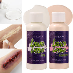 Liquid Latex for SFX Makeup – 2 Pack (Clear & Light Flesh, 50ml)