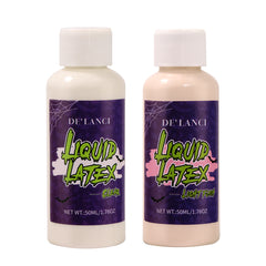 Liquid Latex for SFX Makeup – 2 Pack (Clear & Light Flesh, 50ml)