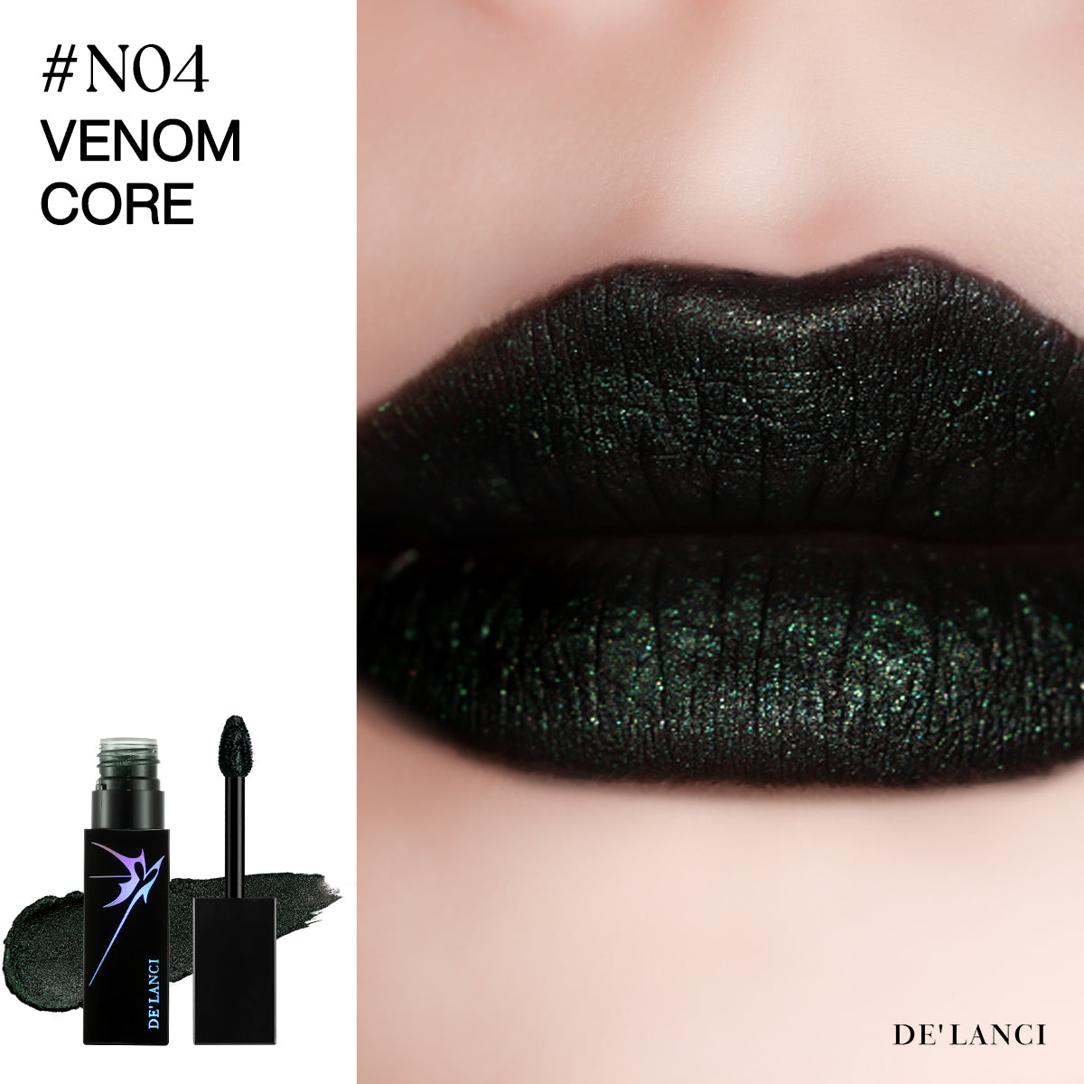 DE'LANCI Alter Realm Shimmer Velvet Lip Gloss - N04 Venom Core