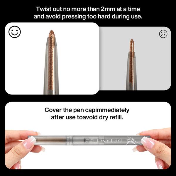 DE'LANCI Alter Realm Chrome Gel Liner - Metallic & Multichrome Waterproof Gel Eyeliner Pencil