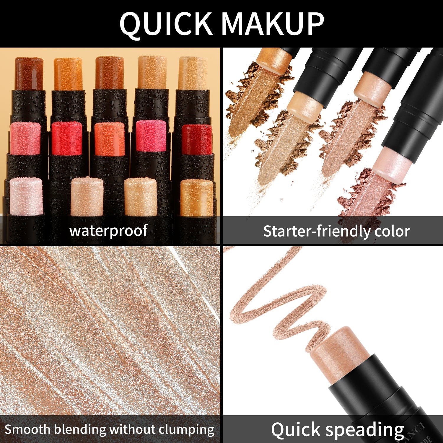 DE’LANCI Multi-functional Dual-ended Highlighter Stick