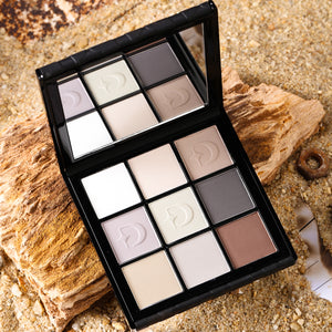 DELANCI Doomsday Wasteland Matte Grey Brown Eyeshadow Palette – 9 Neutral Shades