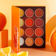 DE'LANCI 12 Colors Sweet Orange Eyeshadow Palette-DE'LANCI