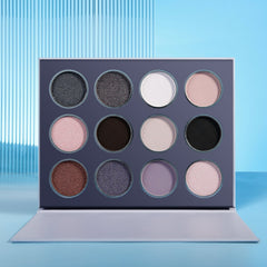 DE'LANCI 12 Colors Silver Smokey Eyeshadow Palette-DE'LANCI