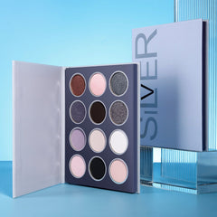 DE'LANCI 12 Colors Silver Smokey Eyeshadow Palette-DE'LANCI