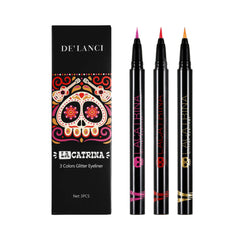 DE‘LANCI LA CATRINA 3 Color /set Glitter Liquid Eyeliner-DE'LANCI