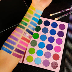 DE'LANCI Glaze Sandrlarm NEW PURPLE BLUE EYESHADOW PALETTE-24 COLOR-DE'LANCI