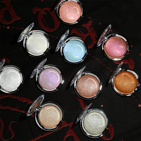 DELANCI 10-Color Highlighter Palette – Creamy Balm, Multi-Dimensional Vegan Shimmer