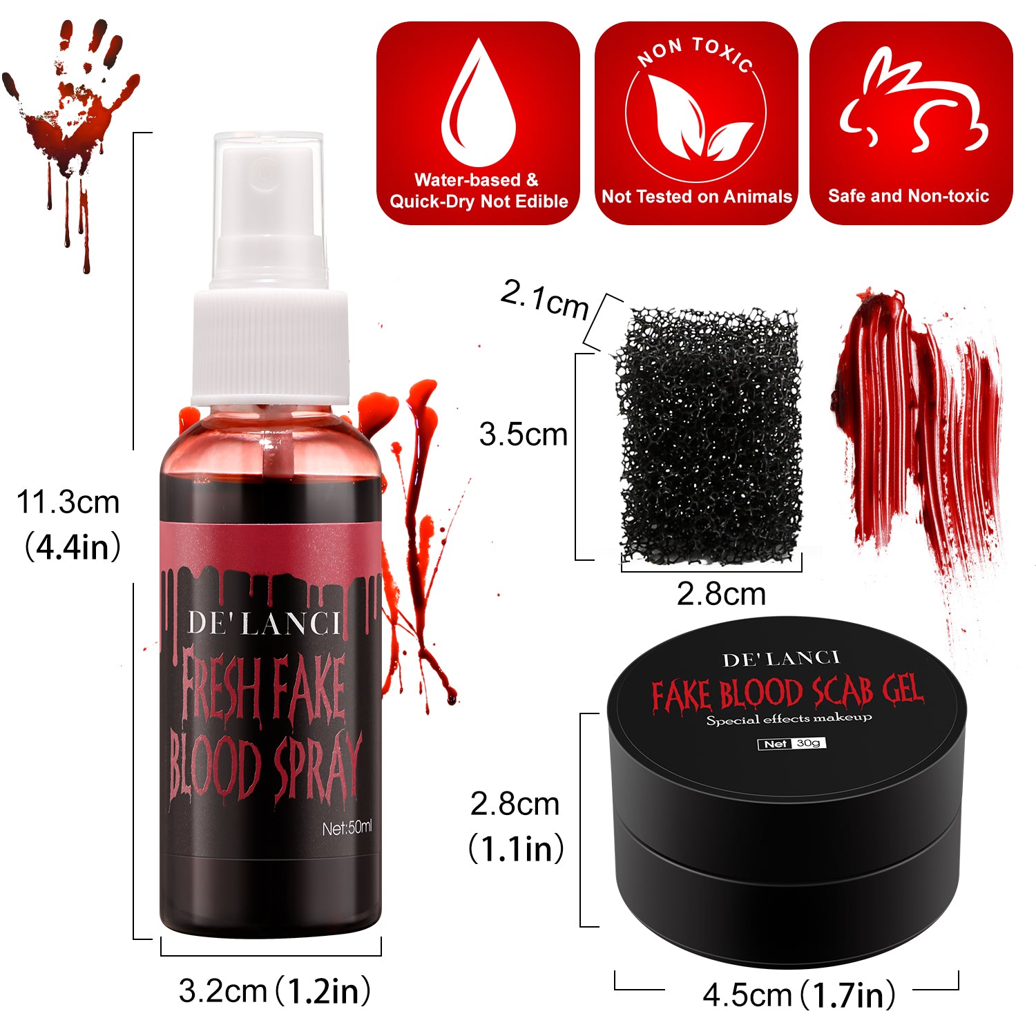 Fake Blood Set – 3PCS Halloween SFX Kit