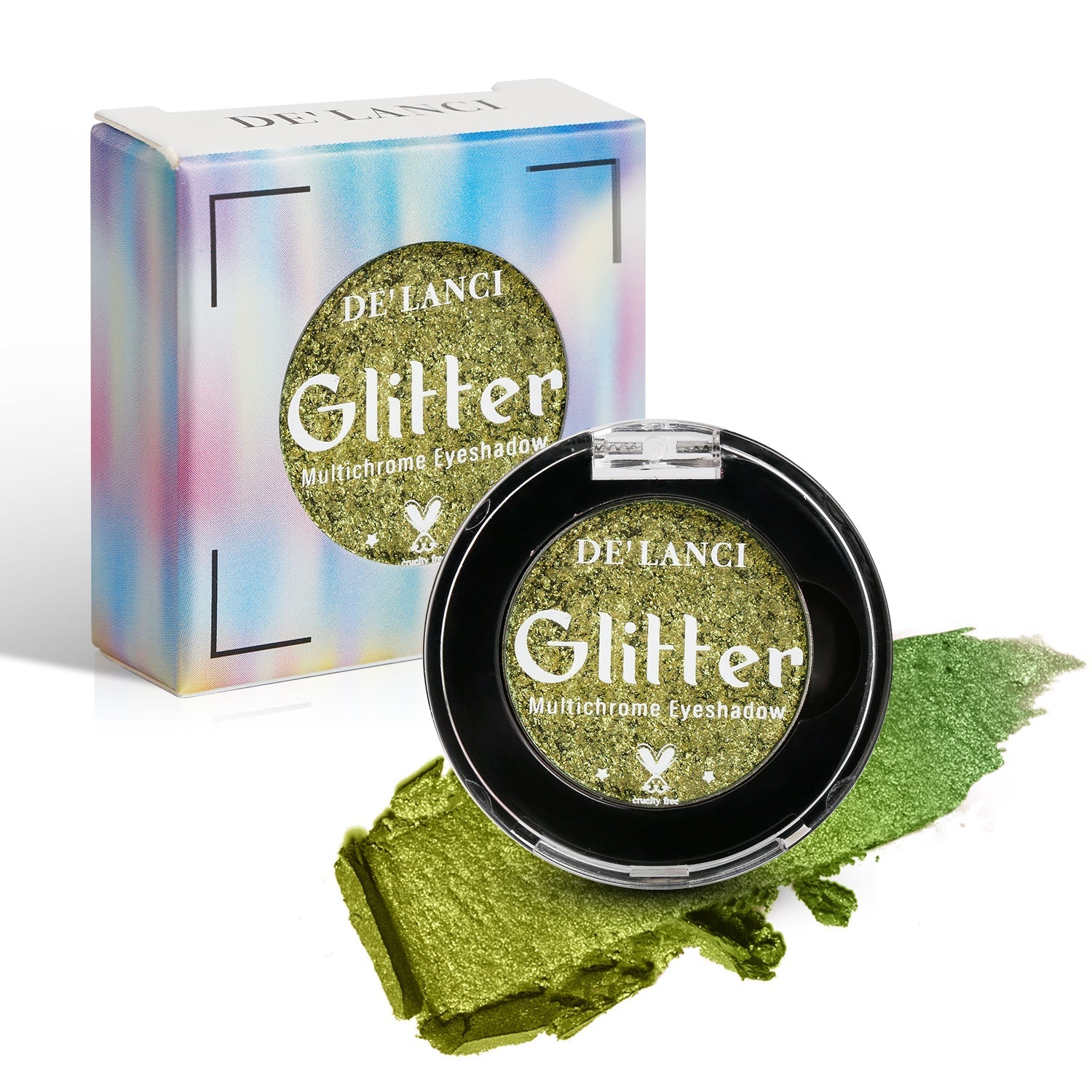 DE'LANCI Rainbow Multichrome Chameleon Eyeshadow  #2F Olive Yellow-DE'LANCI