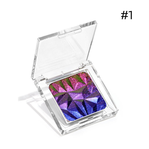 Diamond Prism Multichrome Chameleon Eyeshadow – 3D Embossed, Color-Shifting, 3.2g