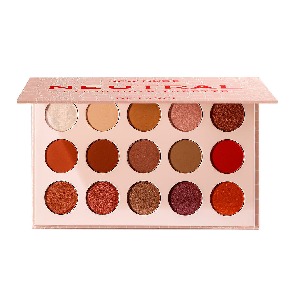 DE'LANCI New Nude NEUTRAL Eyeshadow Palette 15 Colors Nudes Warm Eye Shadows-DE'LANCI