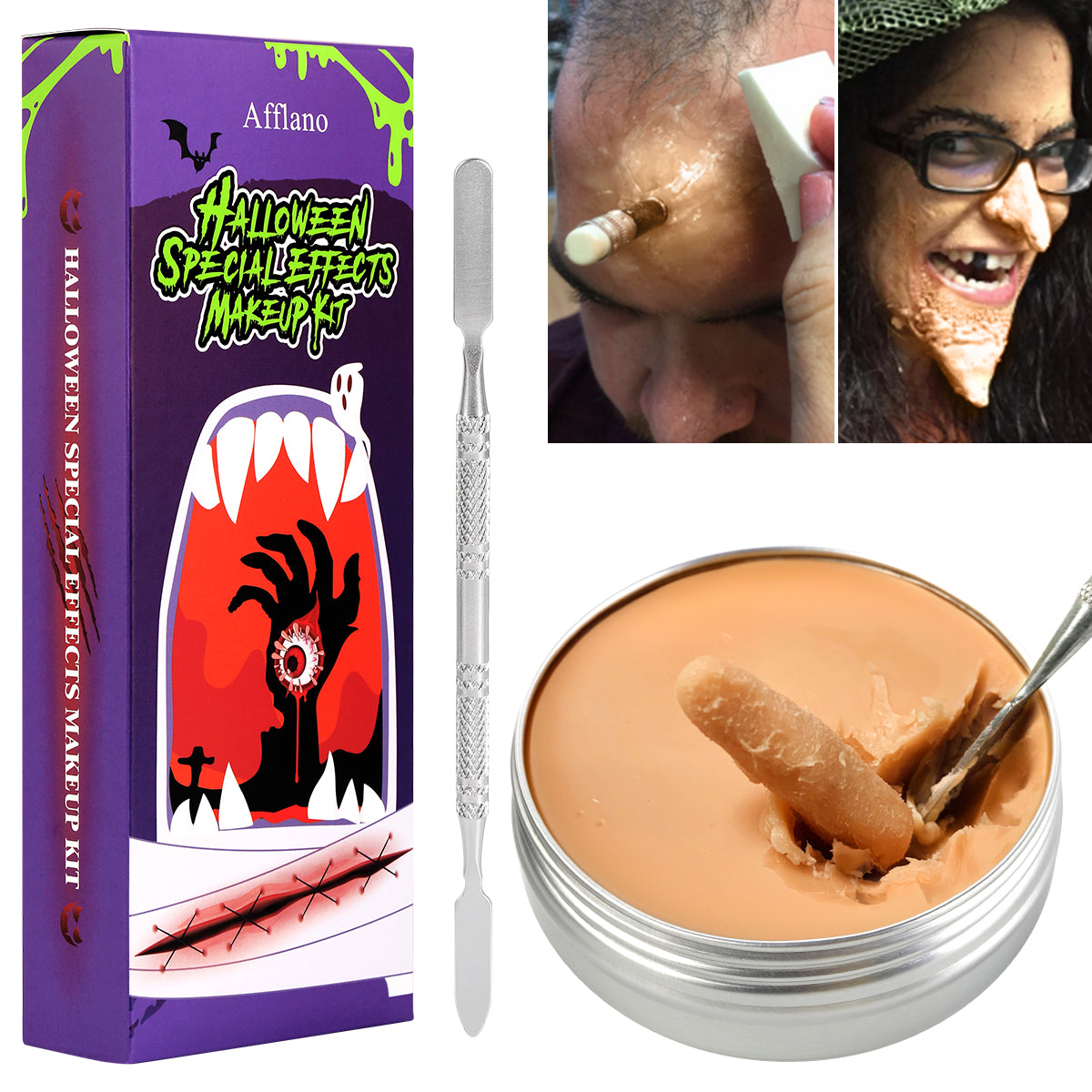 Halloween Special Effects Wax Kit – 2PCS SFX Makeup Scar Wax
