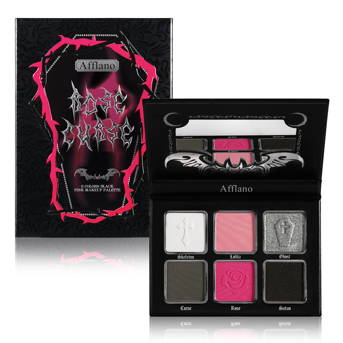 Afflano Goth Eyeshadow Palette Bundle – 4-Palette Set of Bold Matte & Shimmer Shades