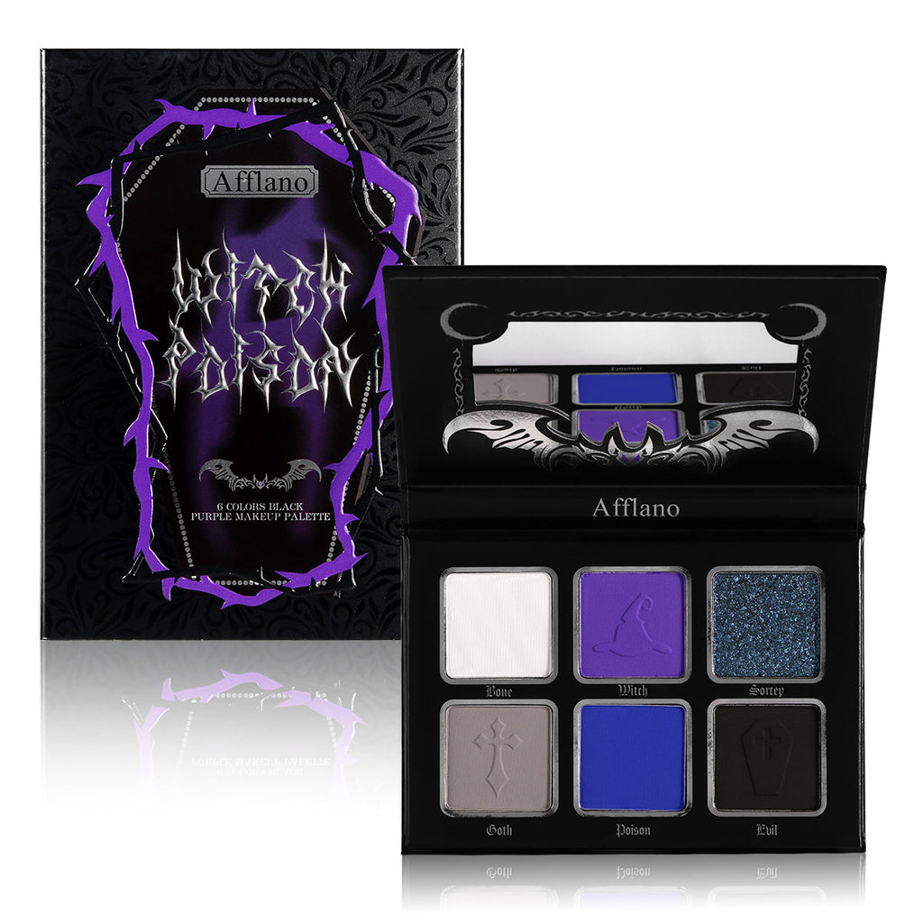 Afflano Goth Eyeshadow Palette Bundle – 4-Palette Set of Bold Matte & Shimmer Shades