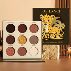 DE’LANCI 9 Colors Leopard Nude Eyeshadow Palette-DE'LANCI