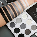 9 Colors Panda Black Grey Eyeshadow Palette-DE'LANCI