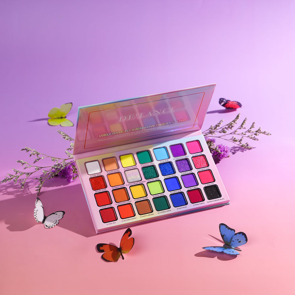 DE'LANCI Rainbow Jellyfish – 28-Color Multichrome Eyeshadow Fantasy