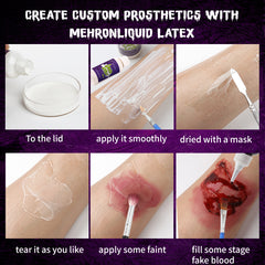 Liquid Latex for SFX Makeup – 2 Pack (Clear & Light Flesh, 50ml)