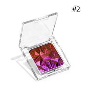 Diamond Prism Multichrome Chameleon Eyeshadow – 3D Embossed, Color-Shifting, 3.2g