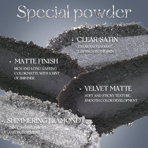 DELANCI Dark Night Galaxy 9-Color Smokey Eyeshadow Palette – Matte & Metallic Black Grey Shades