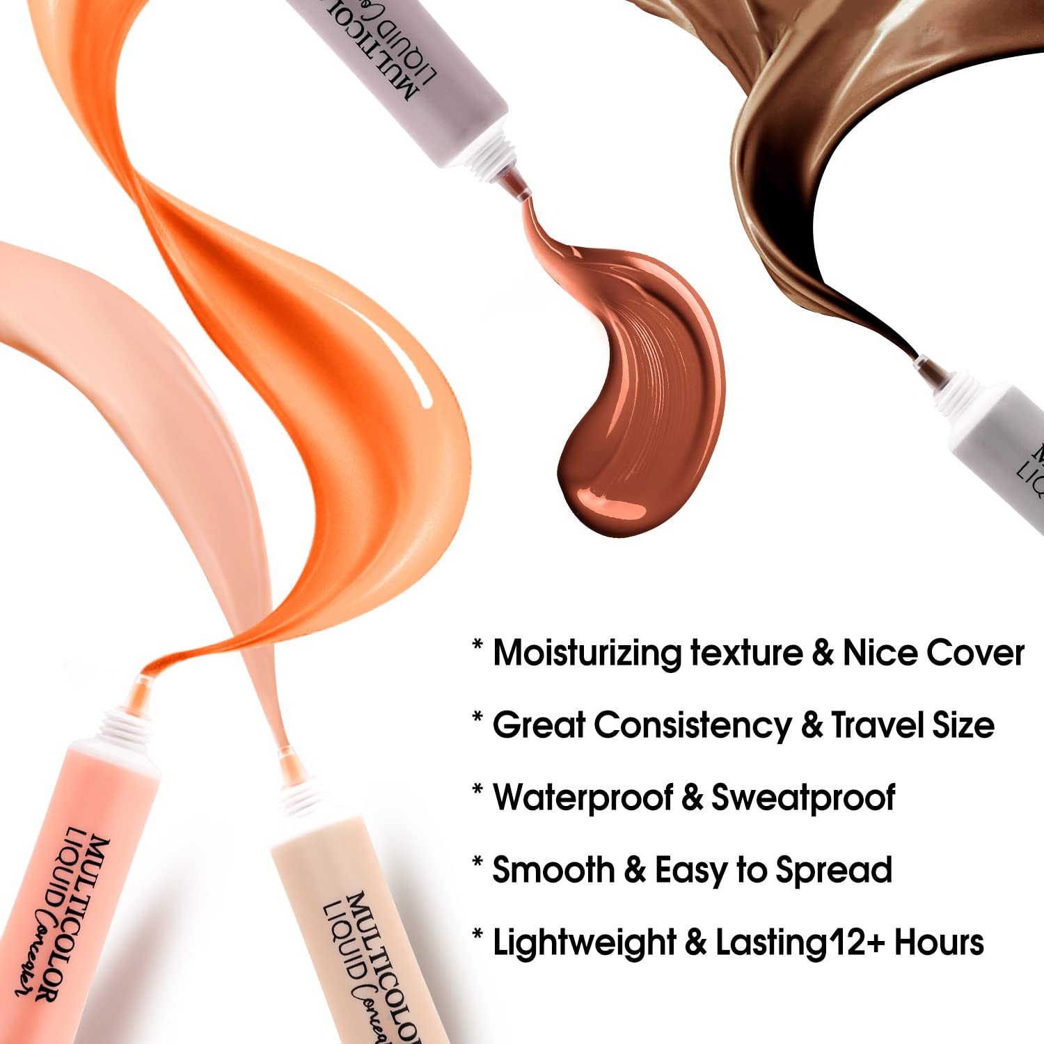 DE'LANCI Multicolor Liquid Concealer for Dark Skin-DE'LANCI