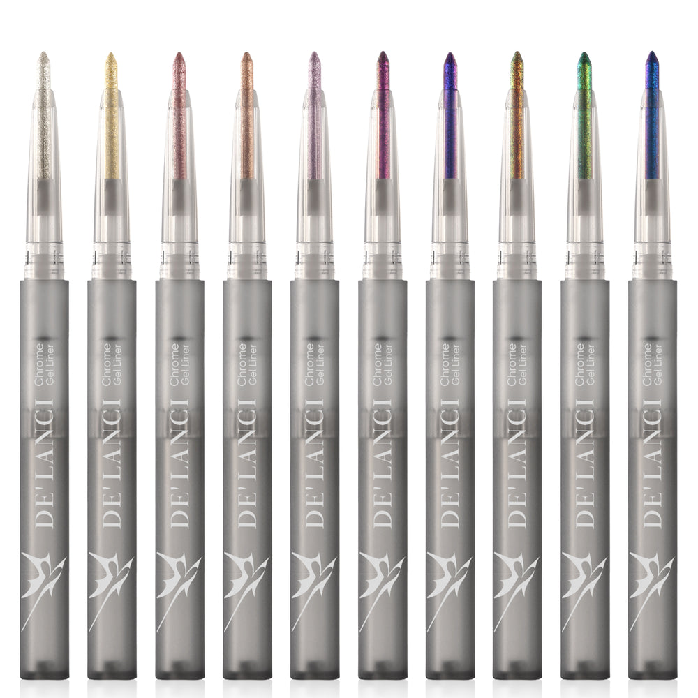 DELANCI Alter Realm Chrome Gel Liner - Metallic & Multichrome Waterproof Gel Eyeliner Pencil