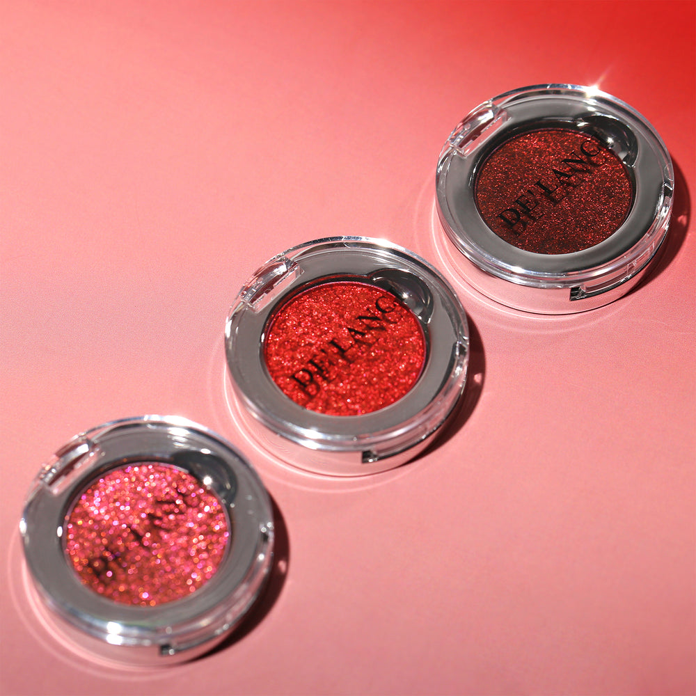 DE'LANCI Sparkle Red Glitter Eyeshadow Singles | Buildable High-Shine Shades