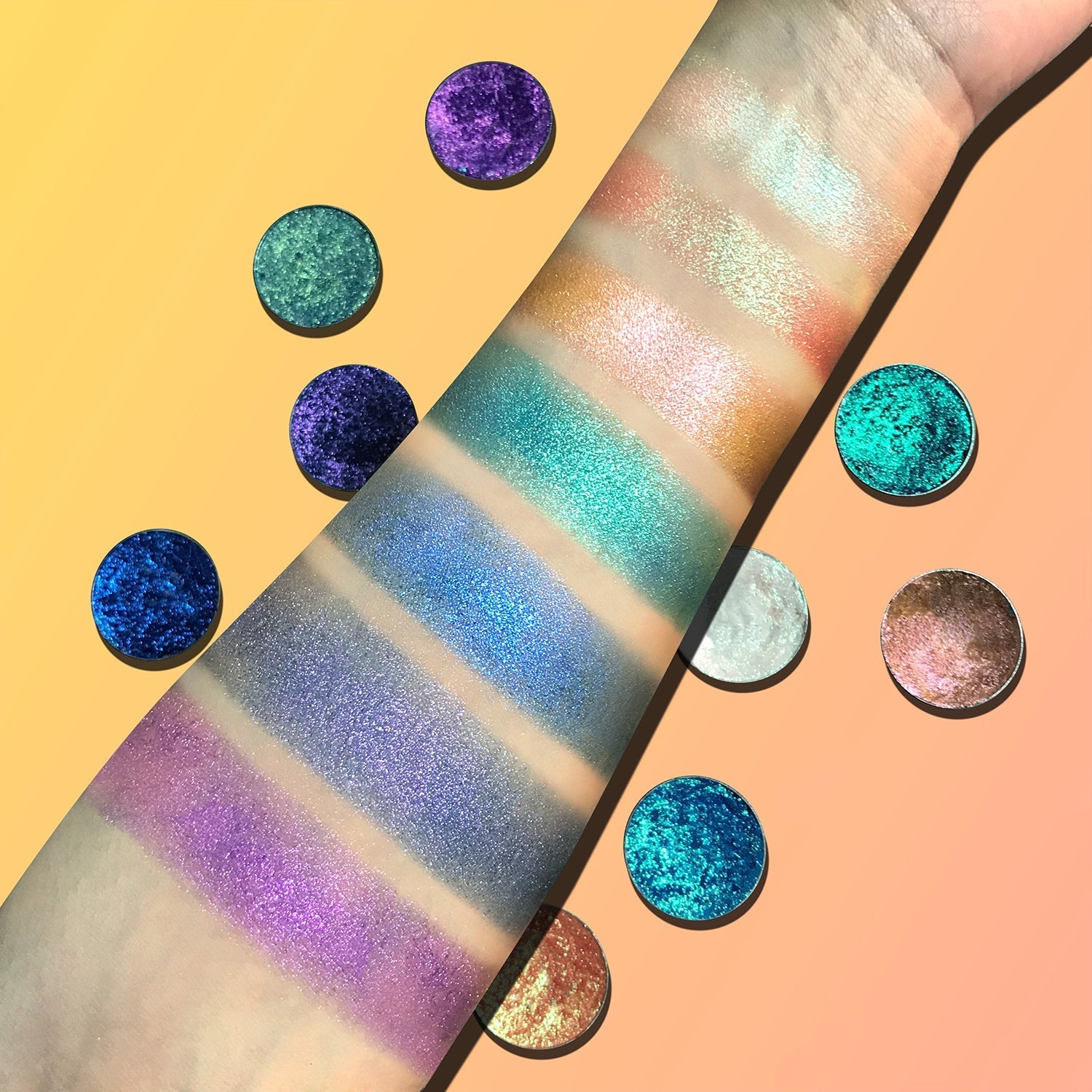 DE'LANCI Rainbow Multichrome Chameleon Eyeshadow #5G Dream Wedding-DE'LANCI