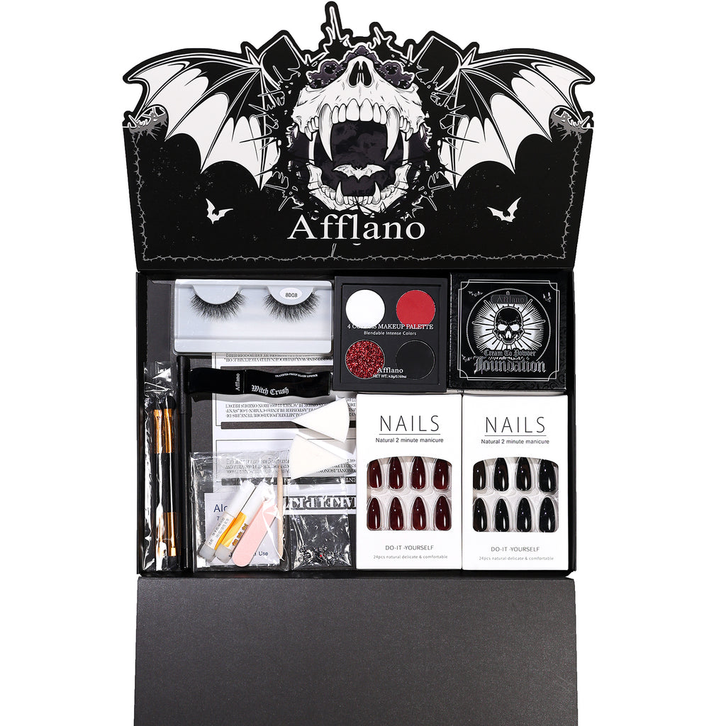 AFFLANO Gothic Show – 26 in 1 Halloween Makeup Gift Kit