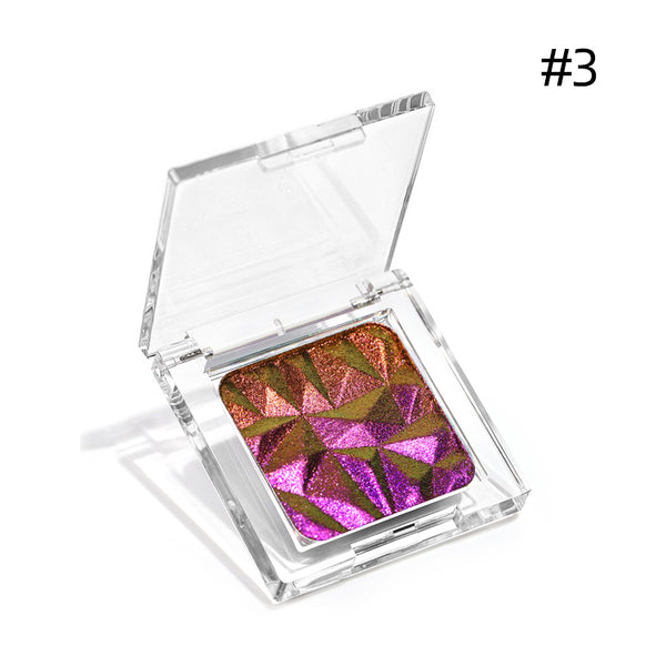 Diamond Prism Multichrome Chameleon Eyeshadow – 3D Embossed, Color-Shifting, 3.2g
