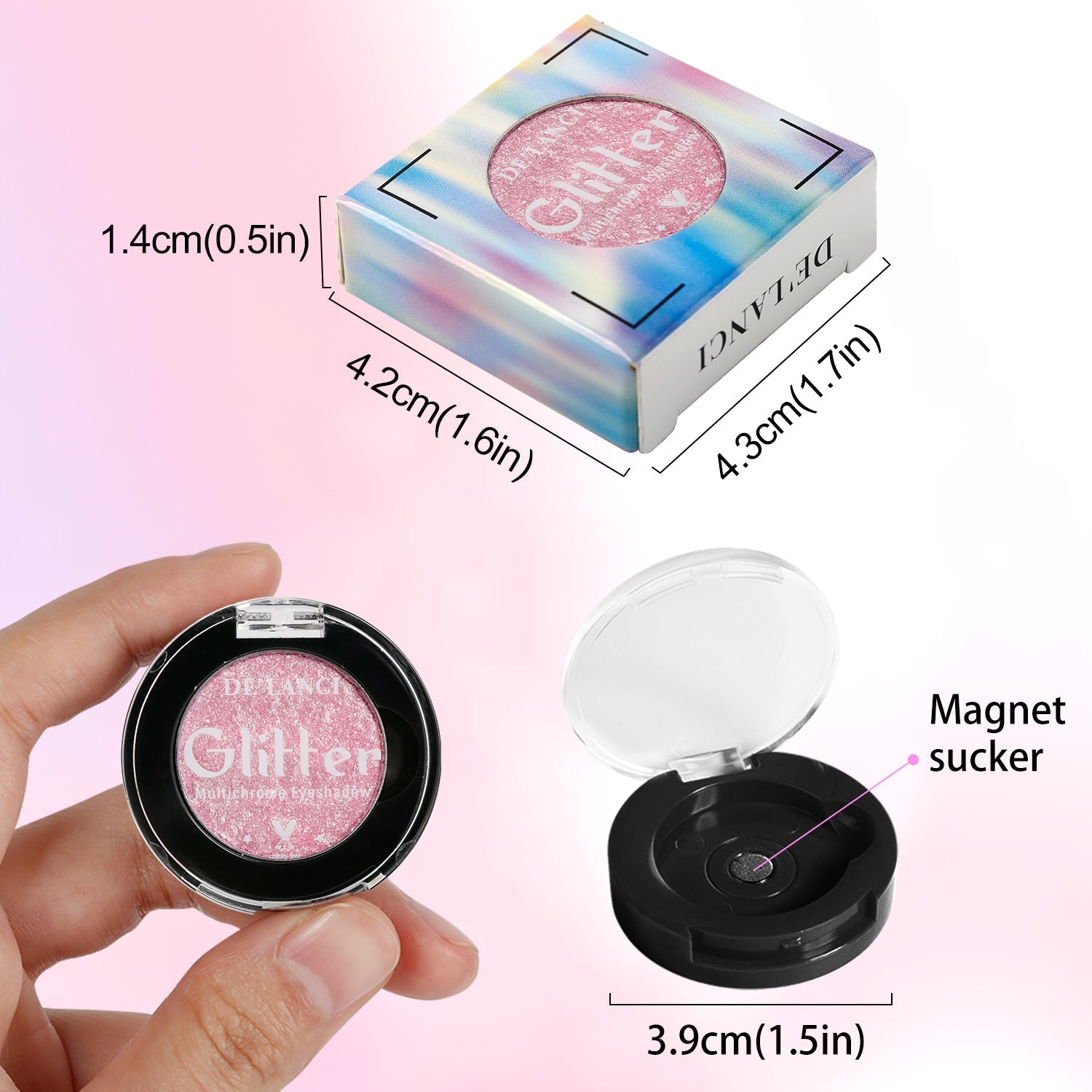 DE'LANCI Rainbow Multichrome Chameleon Eyeshadow #1G Pluto-DE'LANCI