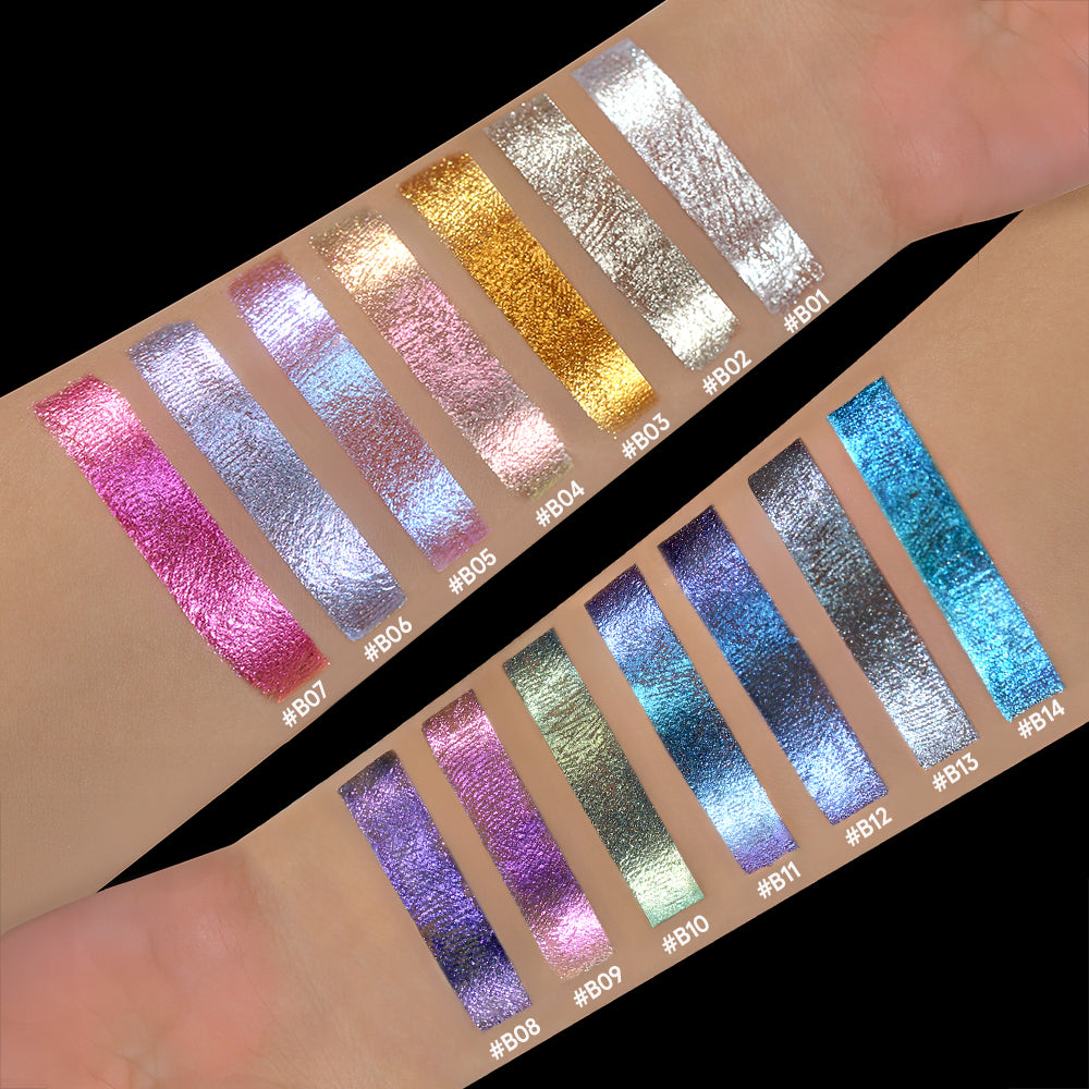 DE’LANCI ChromaLash™ Multichrome Mascara Topper – Color-Shifting Shimmer Lash Coat, 14 Shades