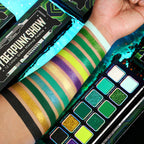 Afflano 12 Colors Cyber-Punk Green Eyeshadow Palette