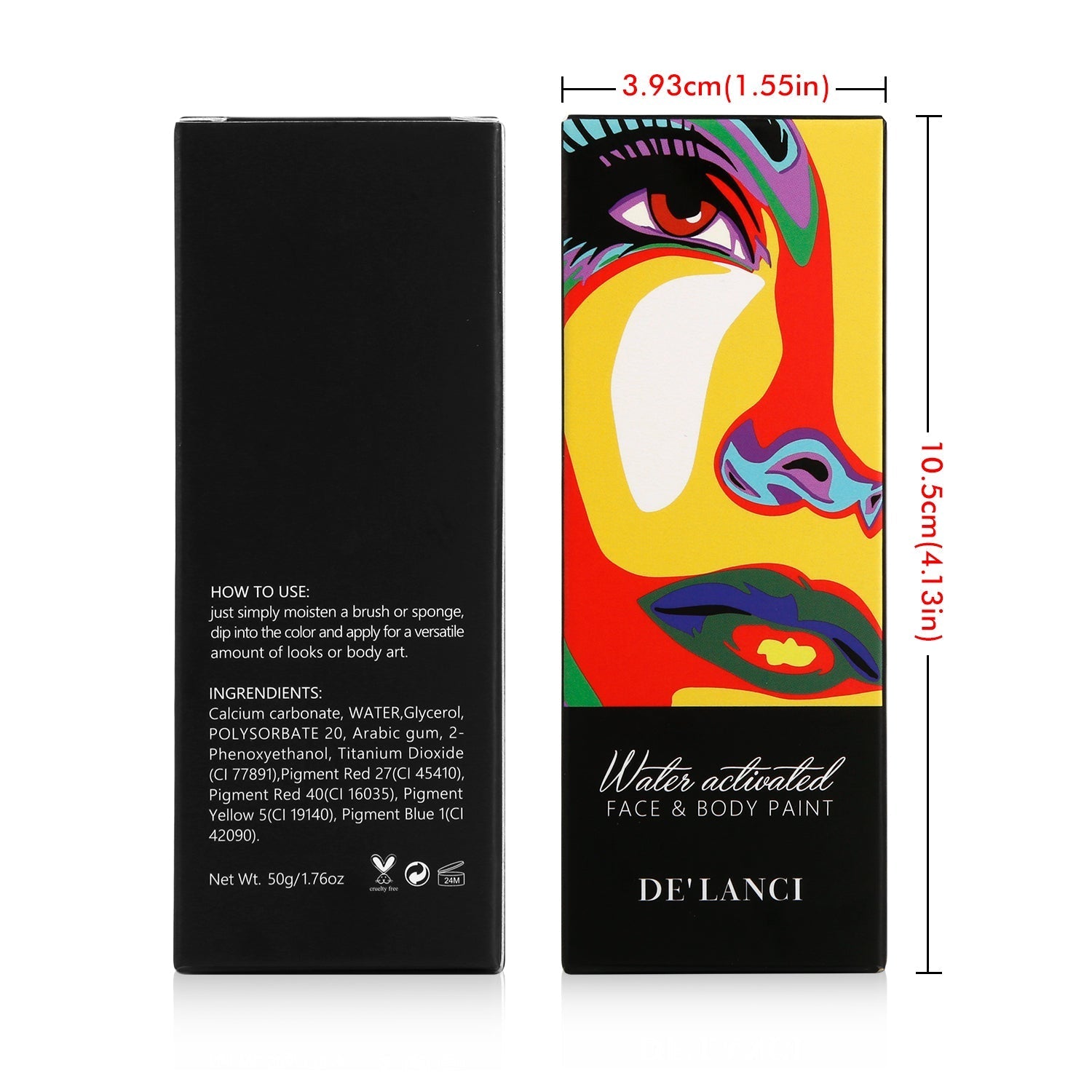 Face & Body Panit UV Split Cake Neon Body Painting Kit