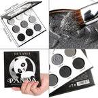 9 Colors Panda Black Grey Eyeshadow Palette-DE'LANCI