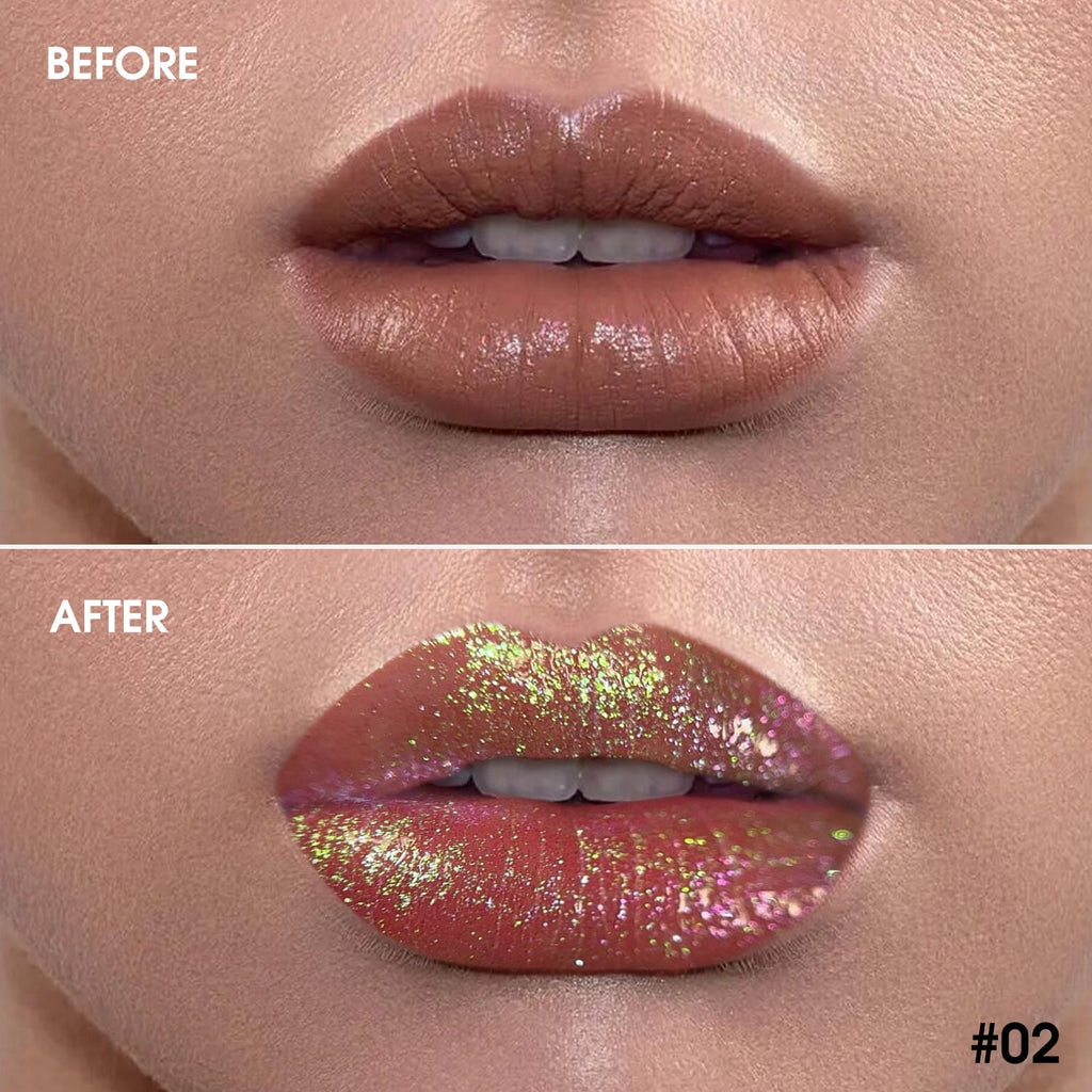Chameleon LIP Gloss - 02 Golden Emerald Green-DE'LANCI