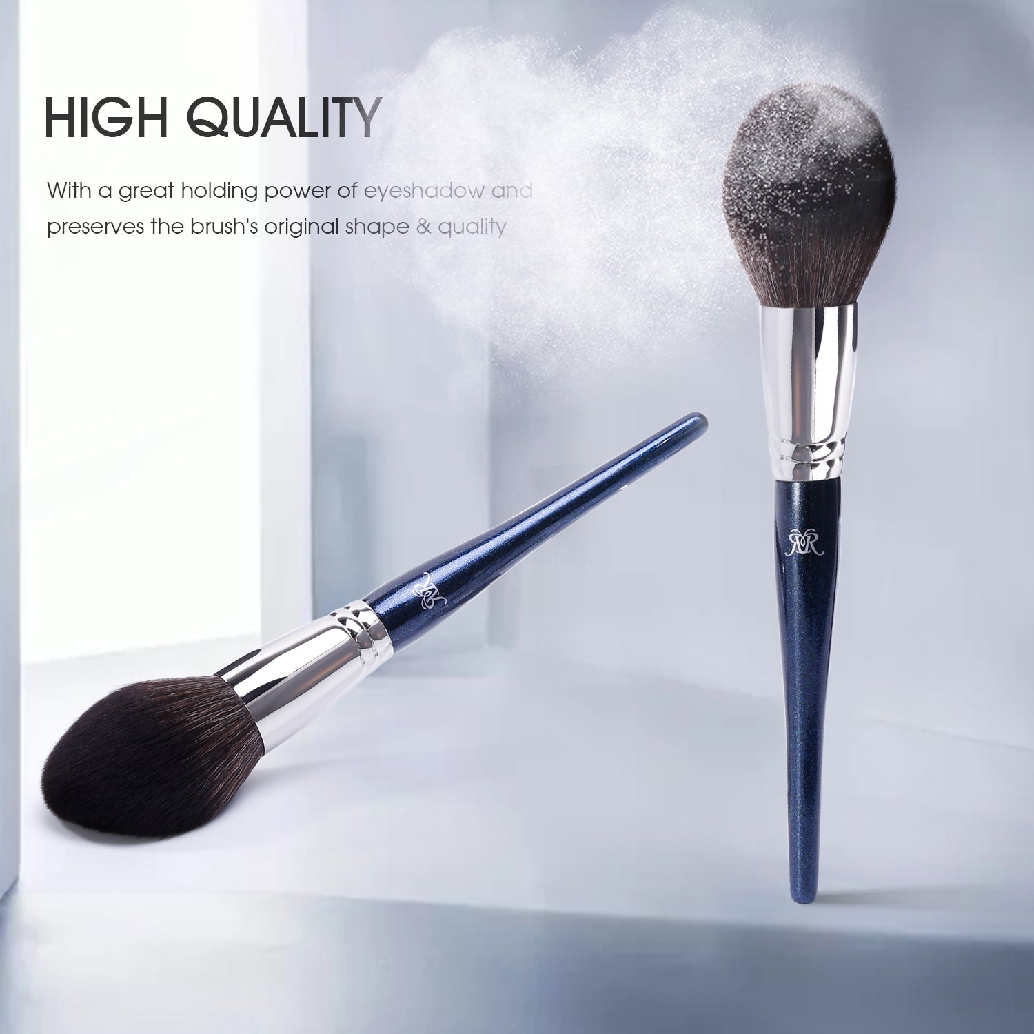 DE'LANCI Premium Soft Powder Brush for Flawless Makeup Application