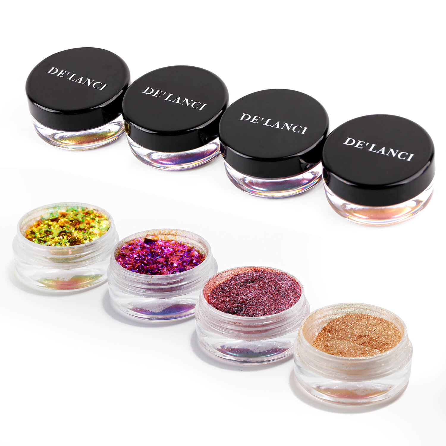 Chameleon Eyeshadow Flakes Powder Liquid Set-DE'LANCI