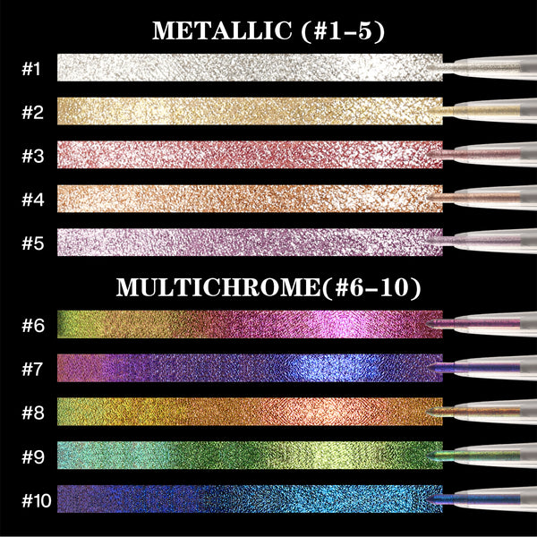 DE'LANCI Alter Realm Chrome Gel Liner - Metallic & Multichrome Waterproof Gel Eyeliner Pencil