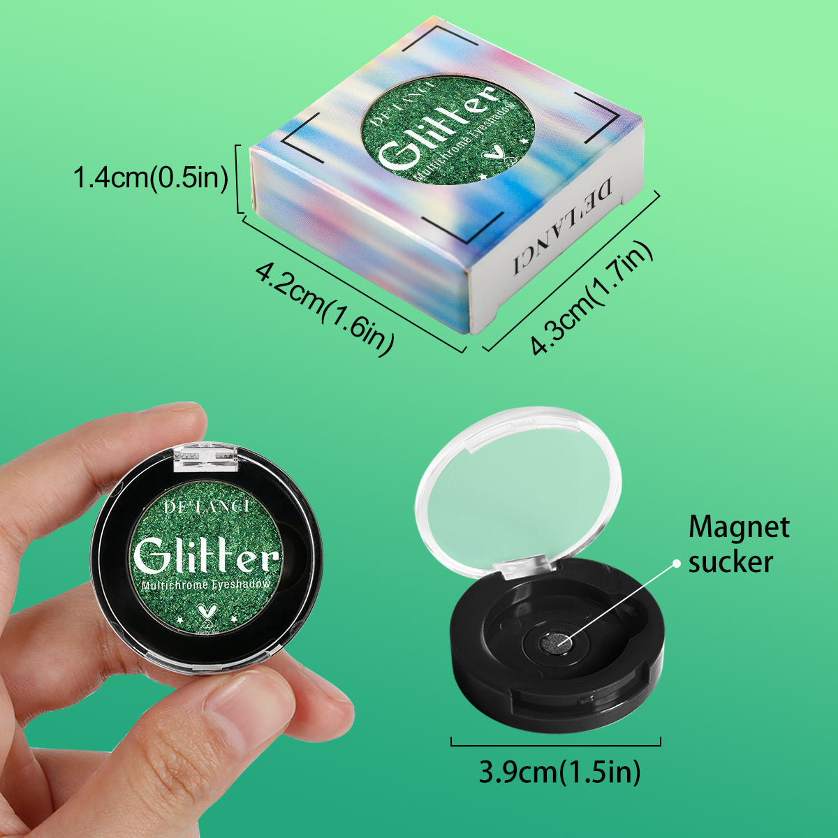 DE'LANCI Rainbow Multichrome Chameleon Eyeshadow #4D-DE'LANCI