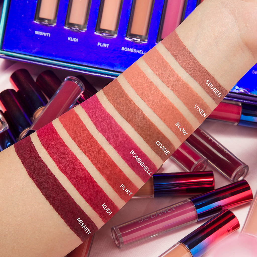DE'LANCI Matte Lipstick set Nude Waterproof 8 colors-DE'LANCI