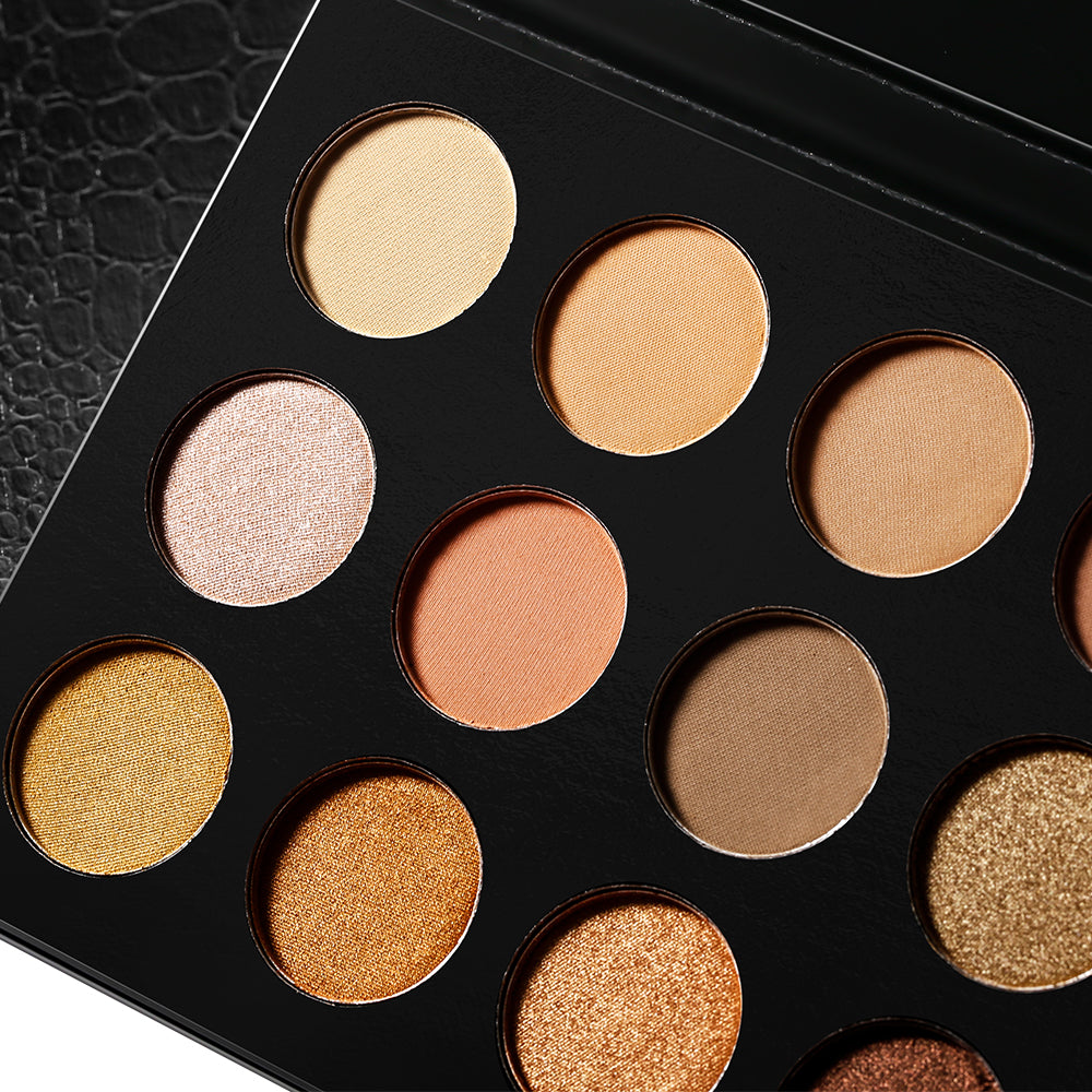 DE'LANCI 15 Color Nude Bronzed Eyeshadow Makeup Pallete