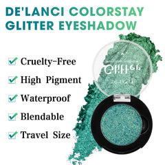 DE'LANCI Rainbow Multichrome Chameleon Eyeshadow  #3D Teal Mermaid-DE'LANCI