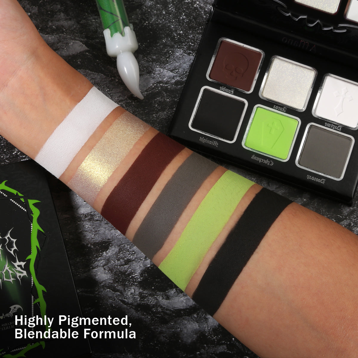 Afflano Cyber Zombie 6 Colors Black Green Makeup Palette
